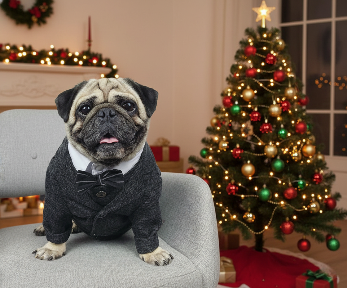 Promoção com mini árvore de Natal